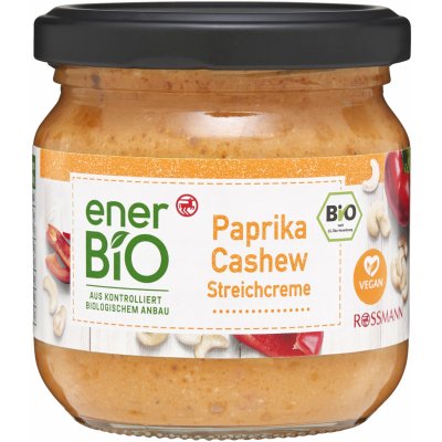 enerBiO BIO Pomazánka s červenou paprikou a kešu ořechy 180 g – Sleviste.cz