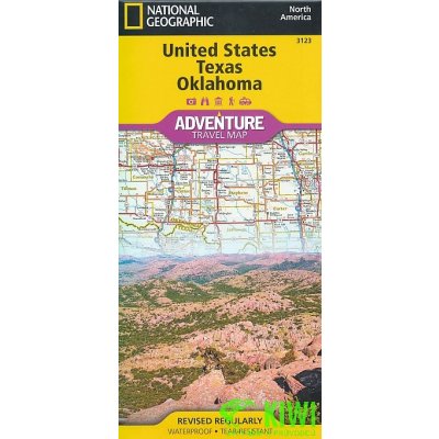 mapa USA-Texas Oklahoma 1:1,3 mil. voděodolná