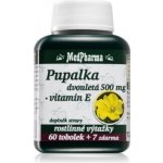 MedPharma Pupalka dvouletá 500 mg + Vitamín E 67 kapslí – Hledejceny.cz
