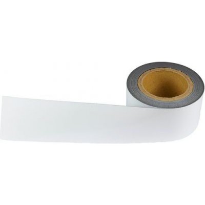 Magnetická páska na regály Manutan Expert, 10 m, bílá, šířka 70 mm