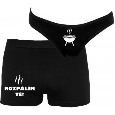 Bastard.cz Párové spodní prádlo Boxerky a kalhotky Rozpal mě Černá – Hledejceny.cz