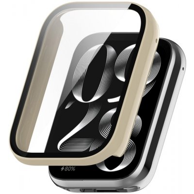 VSECHNONAMOBIL 101563 PC FULL COVER Plastový kryt se sklem pro Xiaomi Smart Band 9 Pro IVORY – Zboží Živě