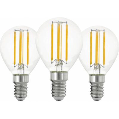 Eglo LED žárovka E14 P45 7W 806lm 2700K 45 x 78 mm čirá 3 ks – Hledejceny.cz