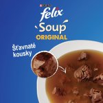 Felix Soup Original hovězí kuře a jehněčí 6 x 48 g – Sleviste.cz