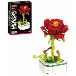 Woma Stavebnice květina s podstavcem, červená pivoňka, 128 ks – Sleviste.cz