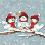 Ubrousky na dekupáž X-mas birds 1 ks – Zboží Dáma