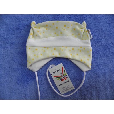 ESITO Kojenecká čepice s růžky hvězdička žlutá – Zboží Dáma