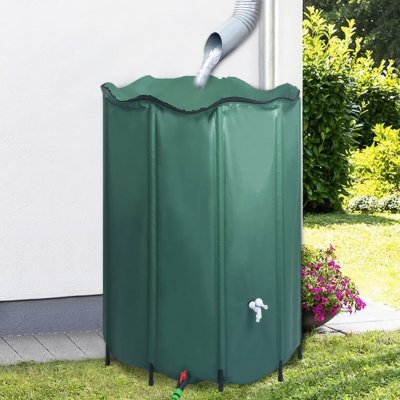 Greatstore Skládací nádrž na dešťovou vodu s kohoutkem 1500 l – HobbyKompas.cz