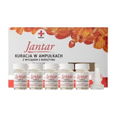 Ideepharm Medica Jantar obnovující kúra pro poškozené a křehké vlasy Amber Extract 5 x 5 ml