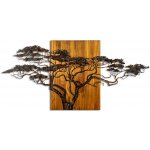 Asir | Nástěnná dekorace 144x70 cm strom dřevo/kov | AS1721 – Hledejceny.cz