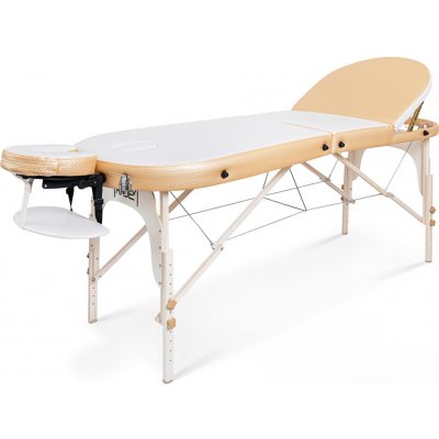 Tandem Profi W3D Oval Contour Duo Skládací masážní stůl Barva: bílo-zlatá 195*70 cm | 14,4 kg | bílo-zlatá – Zboží Dáma