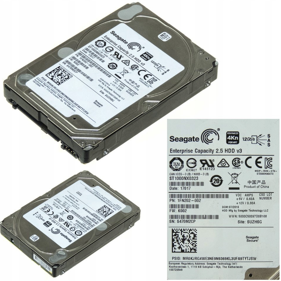 Seagate 1TB, ST1000NX0323