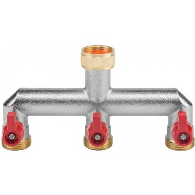Bradas Rozdělovač na kohoutek vnitřní závit 3/4" 3-cestný vnější závit 3/4" s ventily BR-BR-3134 – Zboží Mobilmania
