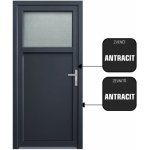 CanDo DRAVA antracit/antracit pravé 98 x 208 cm – Hledejceny.cz