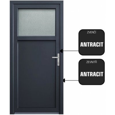 CanDo DRAVA antracit/antracit pravé 98 x 208 cm – Hledejceny.cz