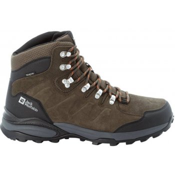 Jack Wolfskin Pánské outdoorové boty Refugio Texapore Mid Phantom Khaki