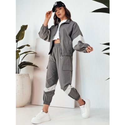 Dstreet dámská tepláková souprava Harol tmavě šedá AY1022 – Zboží Dáma