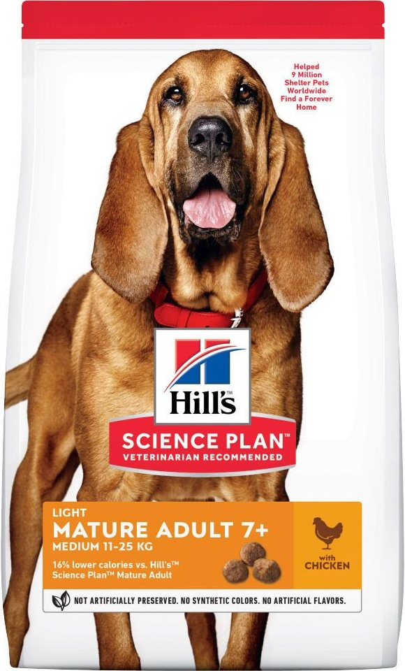 Hill’s Science Plan Mature Adult 7+ Light Medium Breed Chicken 2,5 kg