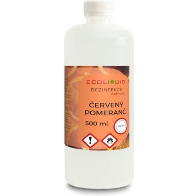 Ecoliquid Antiviral dezinfekce na ruce náhradní náplň červený pomeranč 500 ml