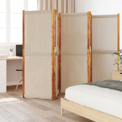 vidaXL 5dílný paraván taupe 350 x 180 cm – Zboží Mobilmania