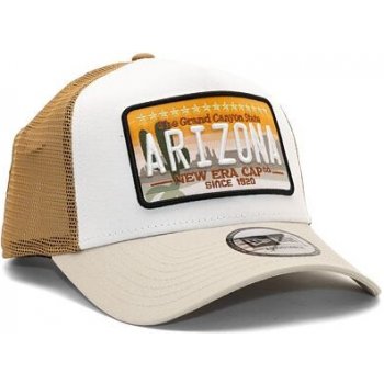 New Era 9FORTY AFrame Trucker Licence Plate Arizona Stone / White