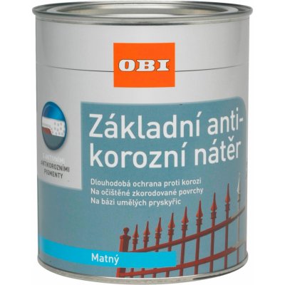 OBI Základní antikorozní barva oxidová červená 2,5 l