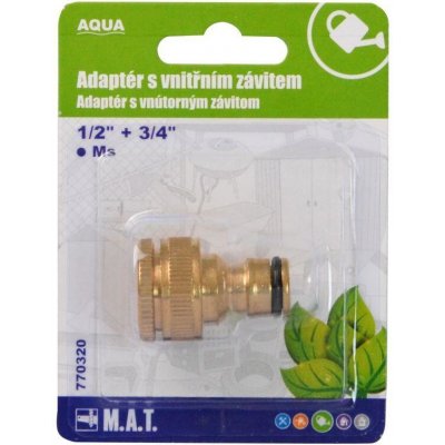 adaptér s vnitřním závitem 1/2" + 3/4" Ms AQUA