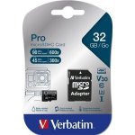 Verbatim Pro U3 microSDHC 32 GB 47041 – Zboží Mobilmania