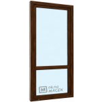 Kömmerling balkonové dveře 70 AD OS s příčkou levé tmavý dub/bílá 80 x 200 cm jednostranná klika + madýlko + PVC rám – Hledejceny.cz