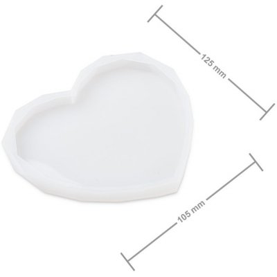 Manumi Silikonová forma na odlévání kreativní hmoty srdce 125x105x10mm 1 ks – Sleviste.cz