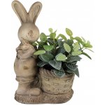 Béžová antik dekorace králík s květináčkem 38*22*49 cm – Hledejceny.cz