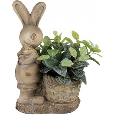 Béžová antik dekorace králík s květináčkem 38*22*49 cm – Hledejceny.cz