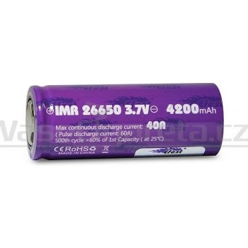 Efest Baterie IMR 26650 40A fialová,1 ks 4200mAh