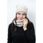 Zimní set čepice a nákrčník KLASIK Krémová – Hledejceny.cz
