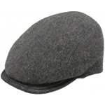 Fiebig Headwear since 1903 Bekovka ze shetlandské vlny s koženým kšiltem šedá – Hledejceny.cz