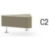 Taburet profim Puf WALL IN C2 - spojovací díl 60° Barva podnože šedá podnož (metallic) GALERIE - Čalounění profim kůže 5 / KŮŽE - S