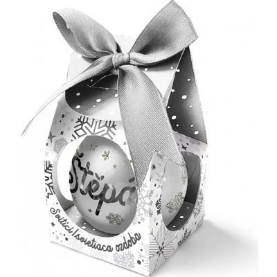 Nekupto Vánoční koule se jménem Štěpán svítící skleněná 5,8 cm – Zboží Dáma