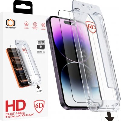 Tel Protect tvrzené sklo Dust-Free Easy Fit Full Glue 6D pro iPhone 14 Pro černé 176877 – Zboží Živě
