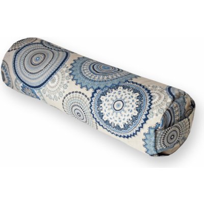 Gadeo jógový válec bolster na jógu Mandala modrá Výplň polštář s pohankovými slupkami + potah 50x15 – Hledejceny.cz