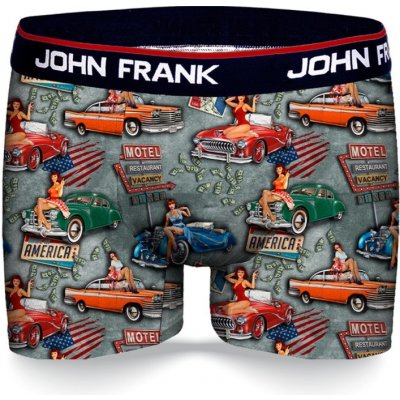 John Frank pánské boxerky JFBD338 šedá – Zboží Dáma