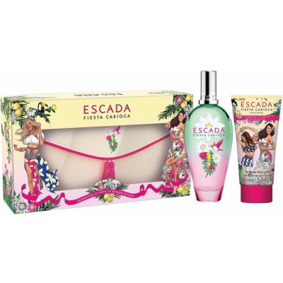 Escada Fiesta Carioca pro ženy EDT 50 ml + tělové mléko 50 ml + kosmetická taška dárková sada – Zboží Mobilmania