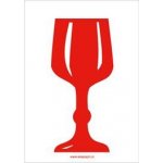 KŘEHKÉ - ČERVENÉ ZNAČENÍ, Samolepka, 74x105 mm – Zboží Mobilmania