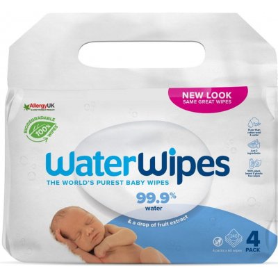 Water Wipes 99,9 % vody vlhčené ubrousky 4 x 60 ks