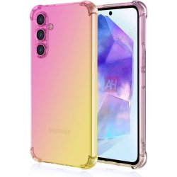 TopQ Samsung Galaxy A55 Shock duhový růžovo-žlutý 126555