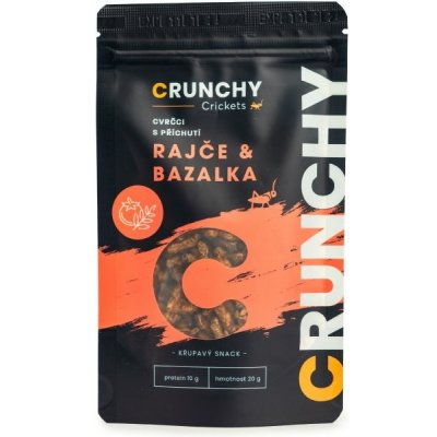 Crunchy Křupaví cvrčci rajče & bazalka 20 g – Zboží Dáma