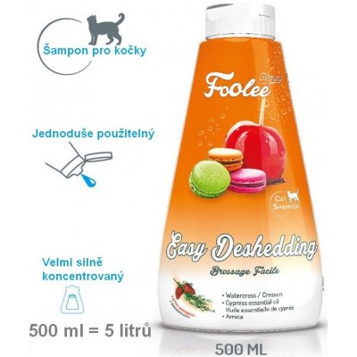 Swees International Šampon pro kočky Foolee Beauty Deshedding s cypřišovým olejem 500 ml – HobbyKompas.cz