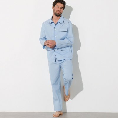 Blancheporte pánské pyžamo dlouhé propínací s potiskem nebesky modré – Zboží Mobilmania