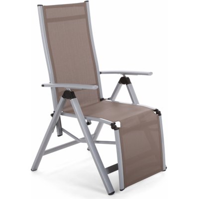 Home&Garden Zahradní židle Ibiza Relax Silver / Taupe – Zboží Mobilmania