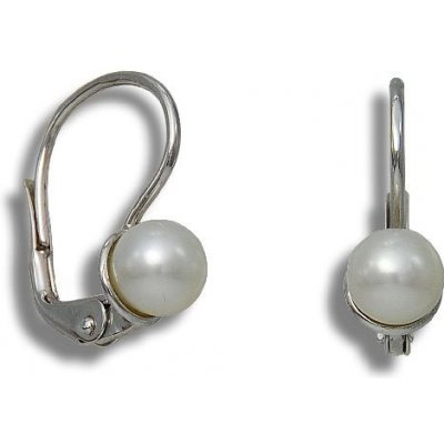 GEMMAX Jewelry zlaté white Pearl bílá perla soliter GLEWP6122 – Zbozi.Blesk.cz