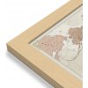 Nástěnné mapy Maps International Svět - nástěnná mapa Antique 136 x 84 cm Varianta: mapa v dřevěném rámu, Provedení: Pegi přírodní